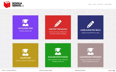 Úvodní stránka portálu scholaservis.cz