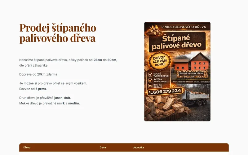 Úvodní stránka webu palivove-drevo-usti.cz